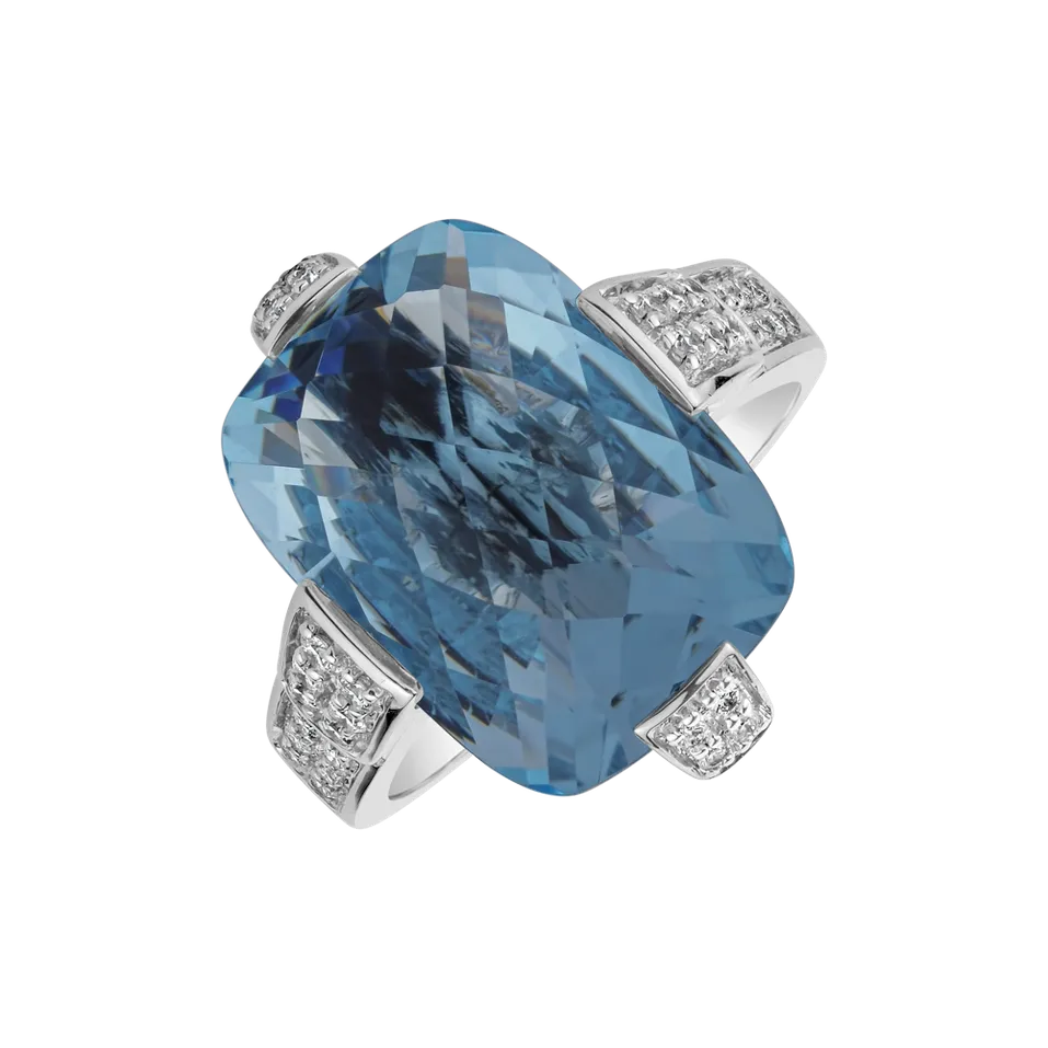 Prsten s topazem a diamanty Tiny Miracle