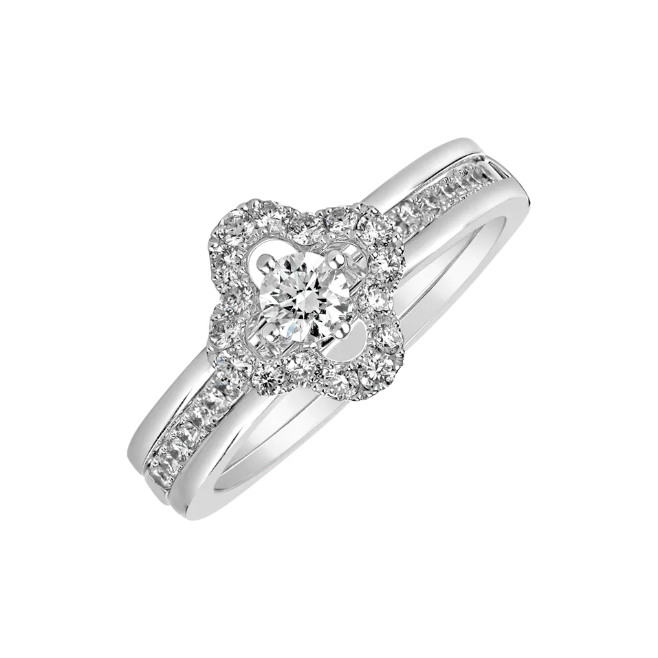 Prsten s diamanty Clover Love