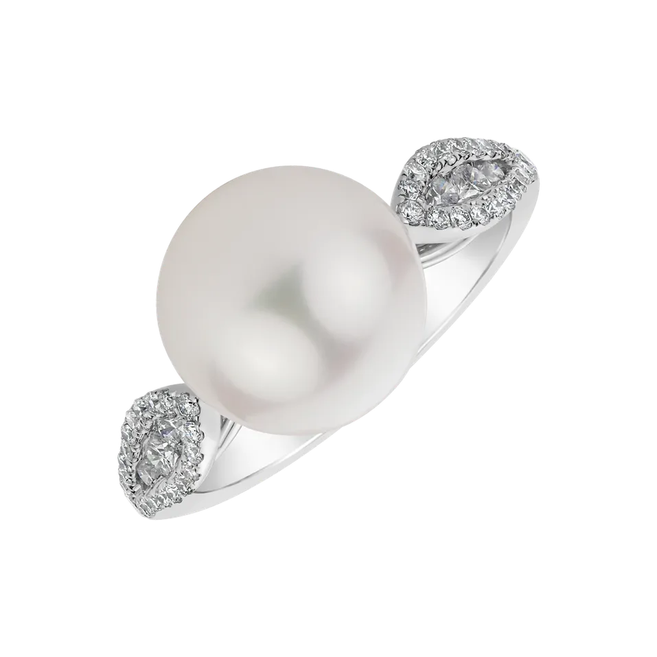 Prsten s perlou a diamanty Jacqueline