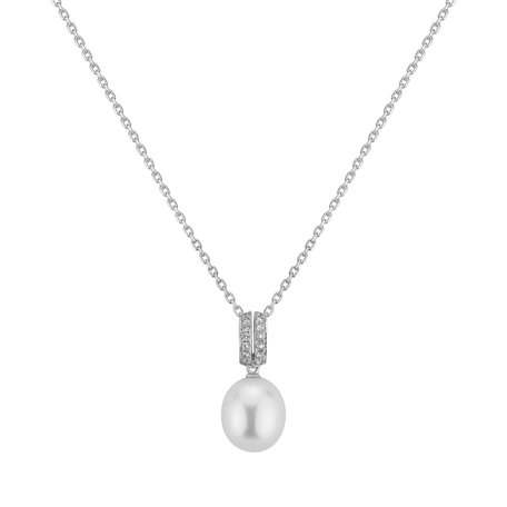 Přívěs s perlou a diamanty Melpomene