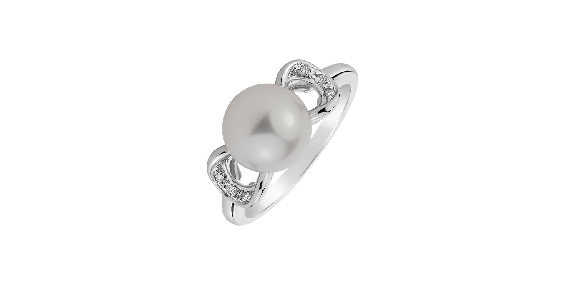 Prsten s perlou a diamanty Pearl Passion