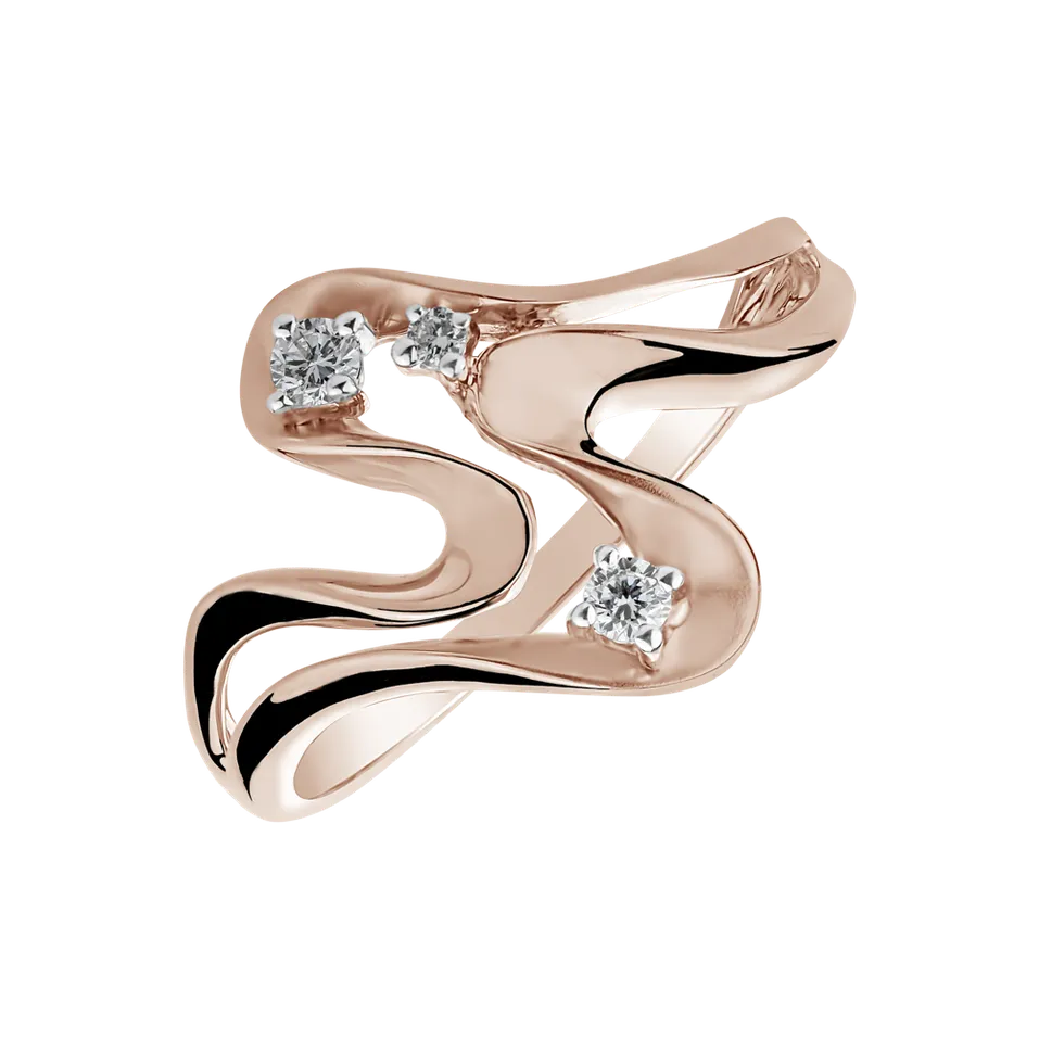 Prsten s diamanty Wave of Inspiration