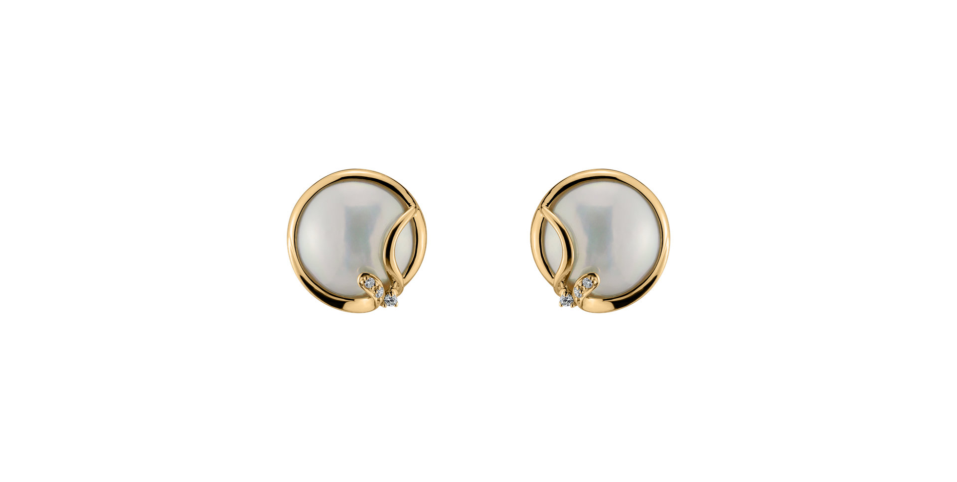 Náušnice s perlou a diamantem Dazzling Ocean