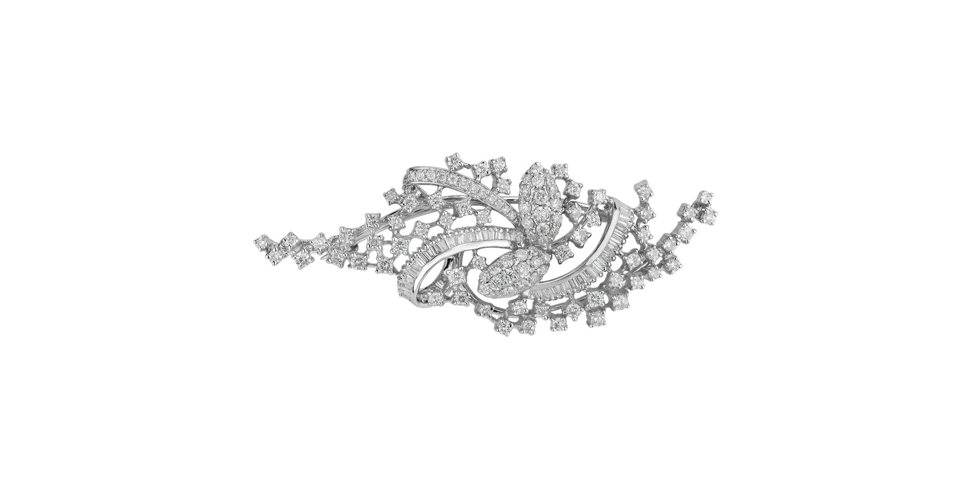 Brož s diamanty Asparagus