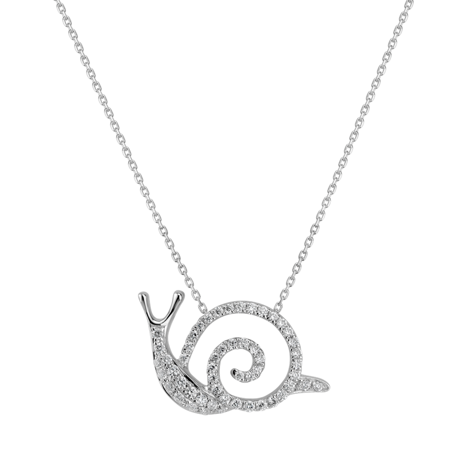 Přívěs s diamanty Snail Shell