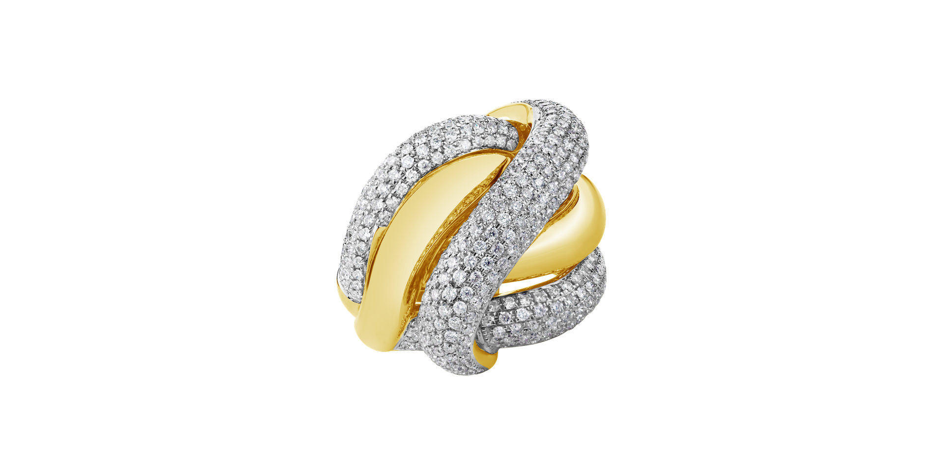 Prsten s diamanty Sun Snake