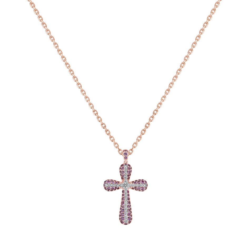 Přívěs s diamanty a safíry Elegant Icon