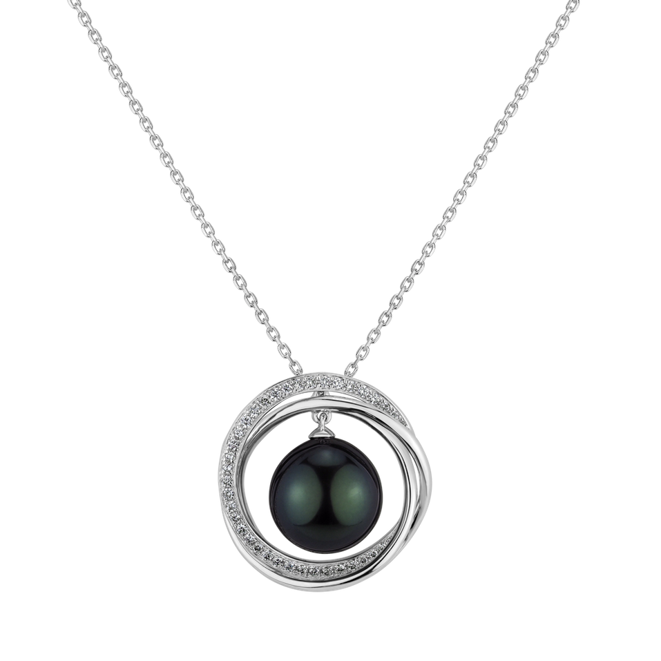 Přívěs s perlou a diamanty Solise