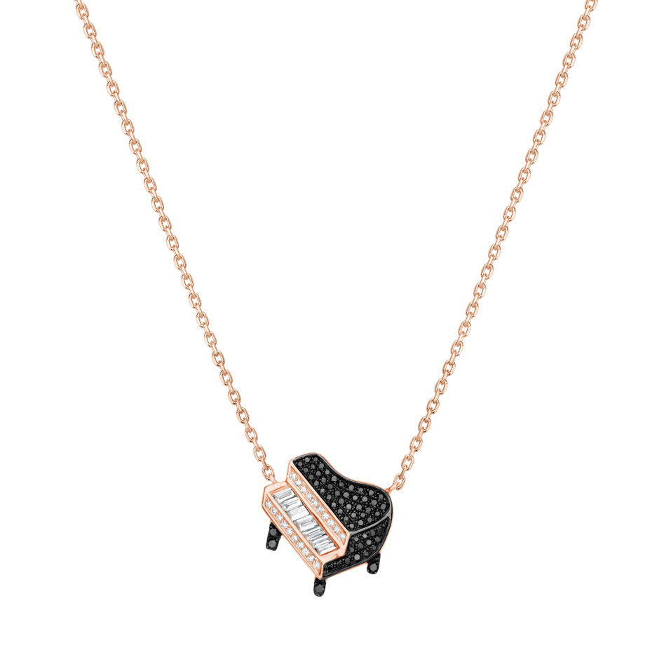 Náhrdelník s černými diamanty Arline