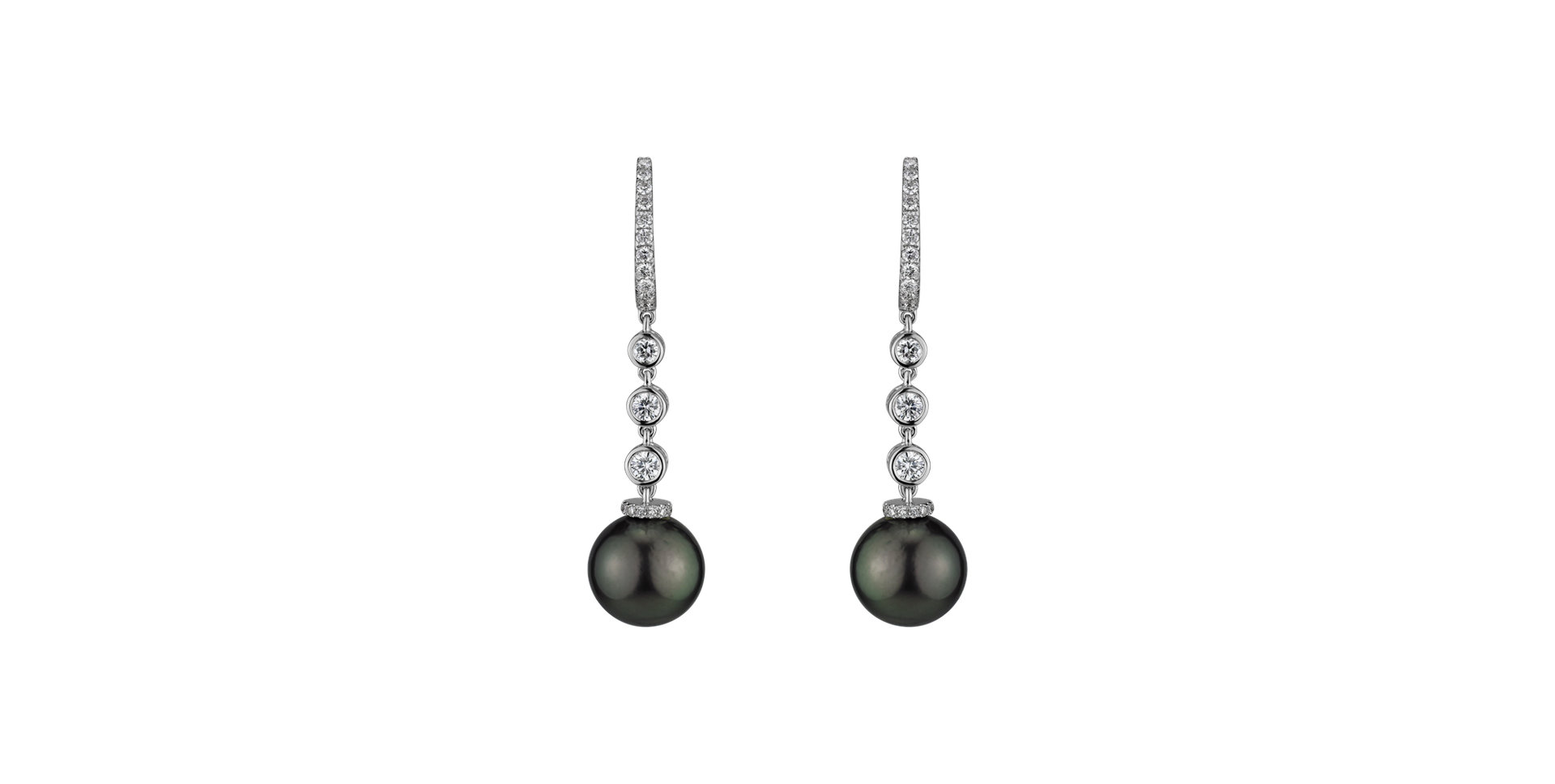 Náušnice s perlou a diamanty Azazia