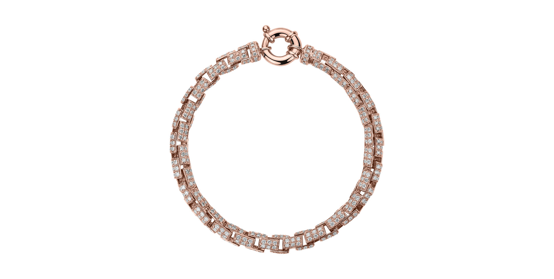 Náramek s bílými a hnědými diamanty Witching Night