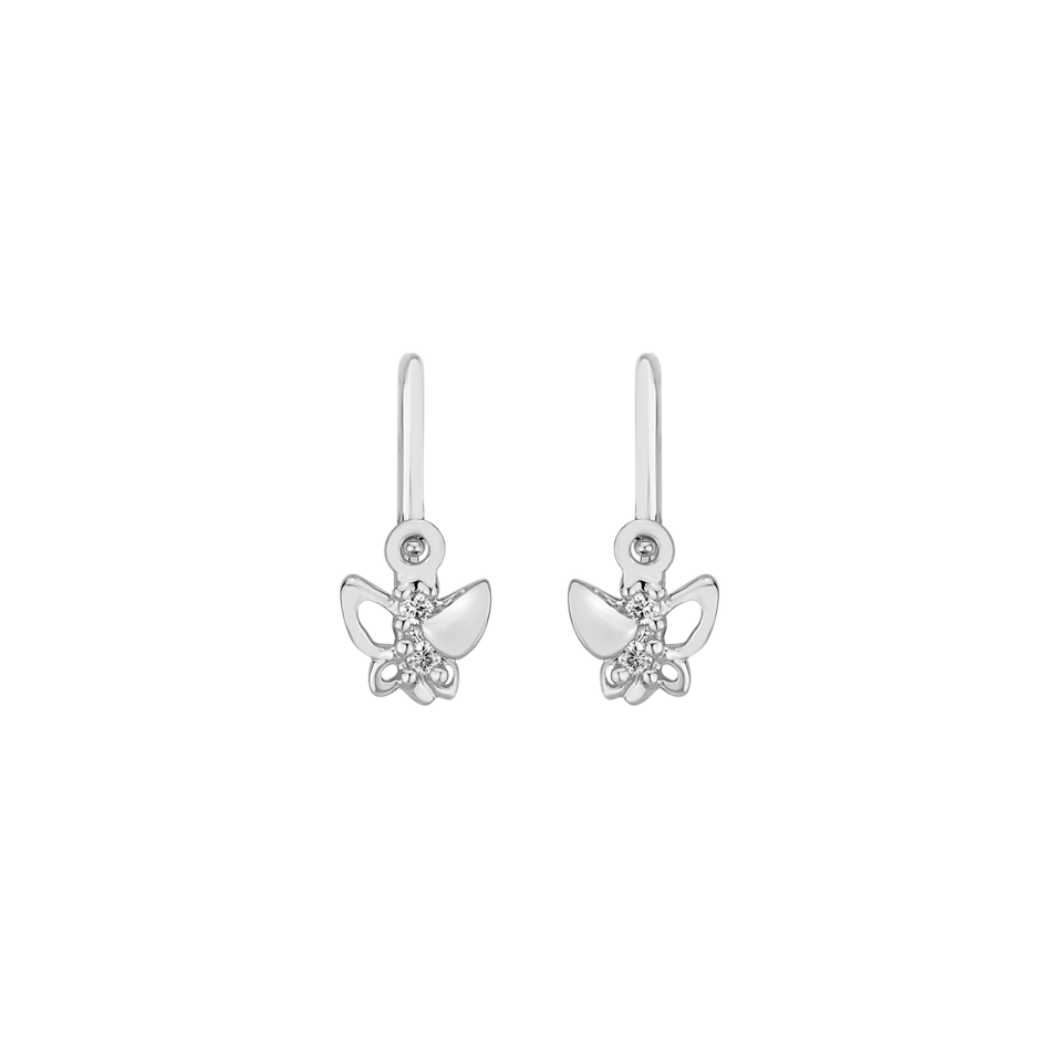 Dětské náušnice s diamanty Butterfly Elegance
