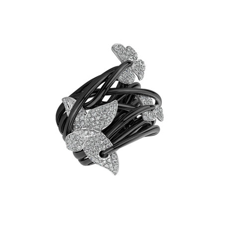Prsten s diamanty Butterfly Efect