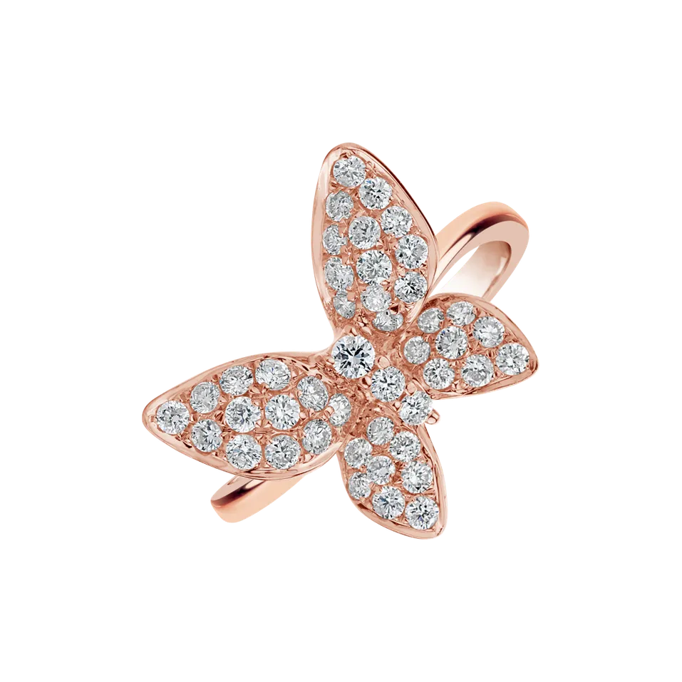 Prsten s diamanty Diamond Butterfly