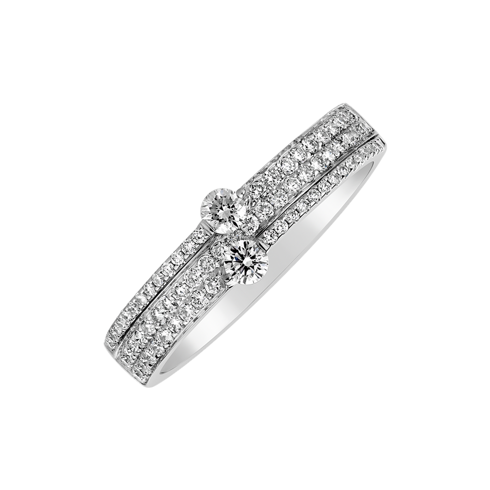 Prsten s diamanty Gilded Glow