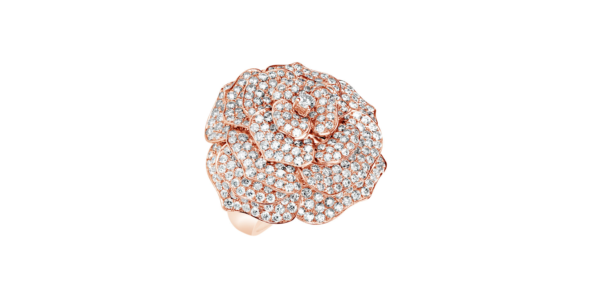 Prsten s diamanty Diamond Camellia
