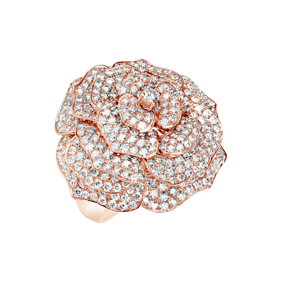 Prsten s diamanty Diamond Camellia