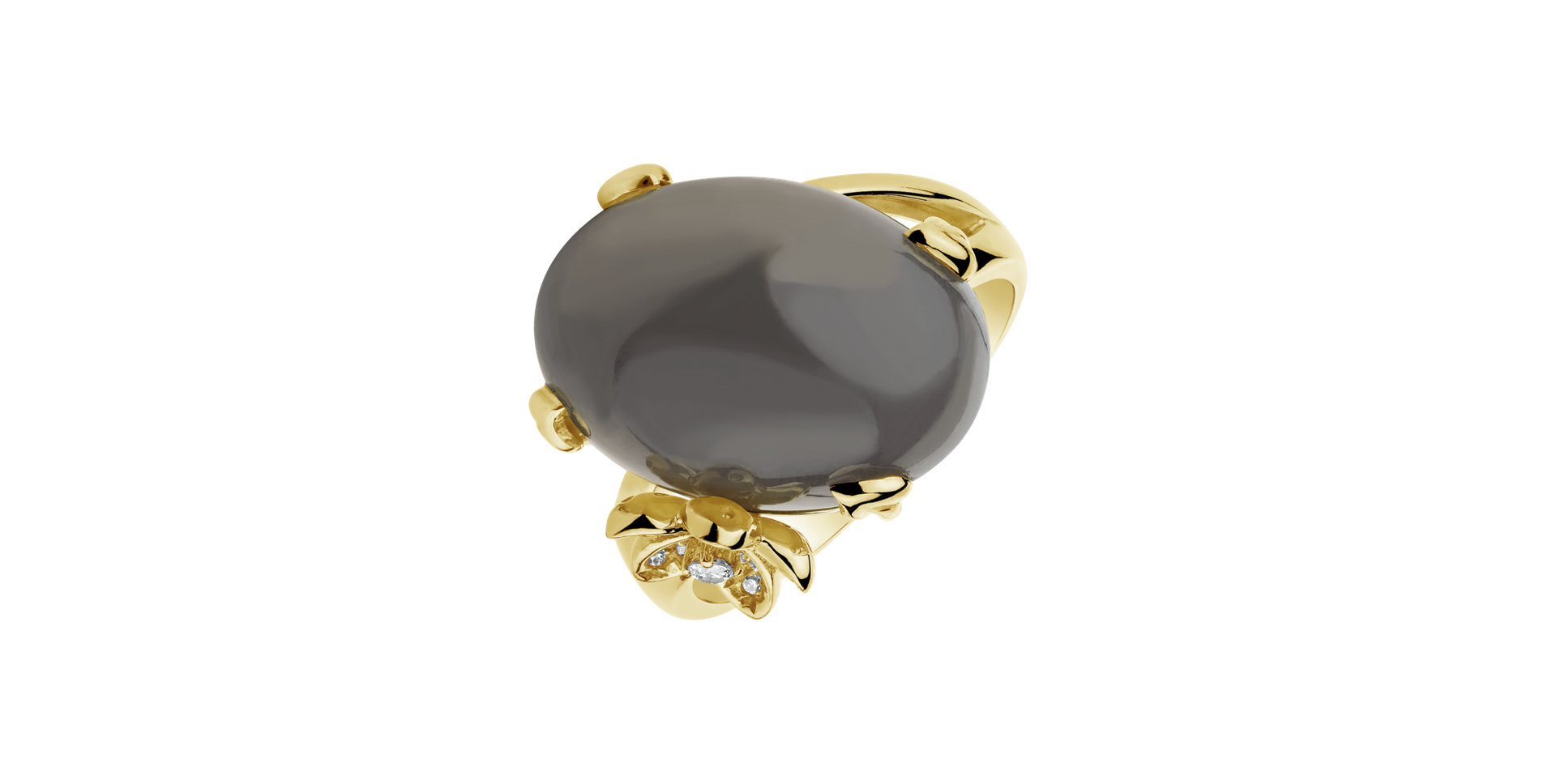 Prsten s měsíčním kamenem a diamanty Romantic Desire