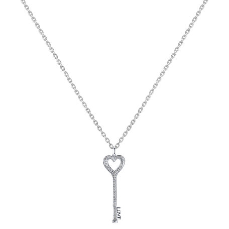 Přívěs s diamanty Heart Key