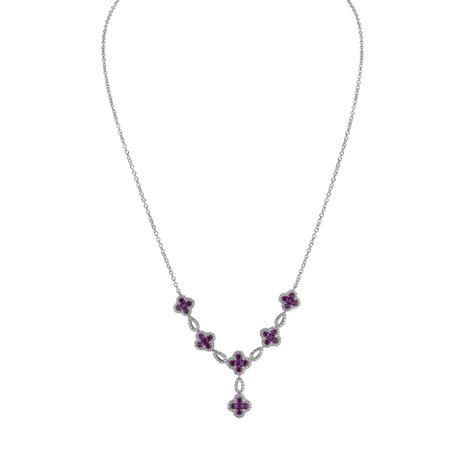 Náhrdelník s diamanty a rubíny Ruby Radiance