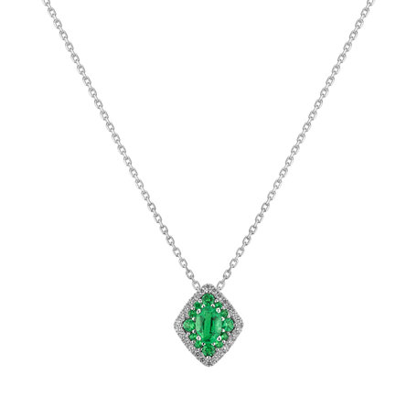 Přívěs s diamanty a smaragdy Dedication of Green