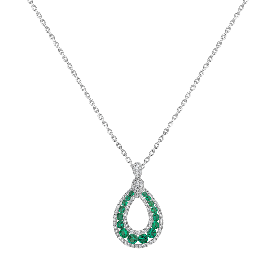 Přívěs s diamanty a smaragdy Degasse