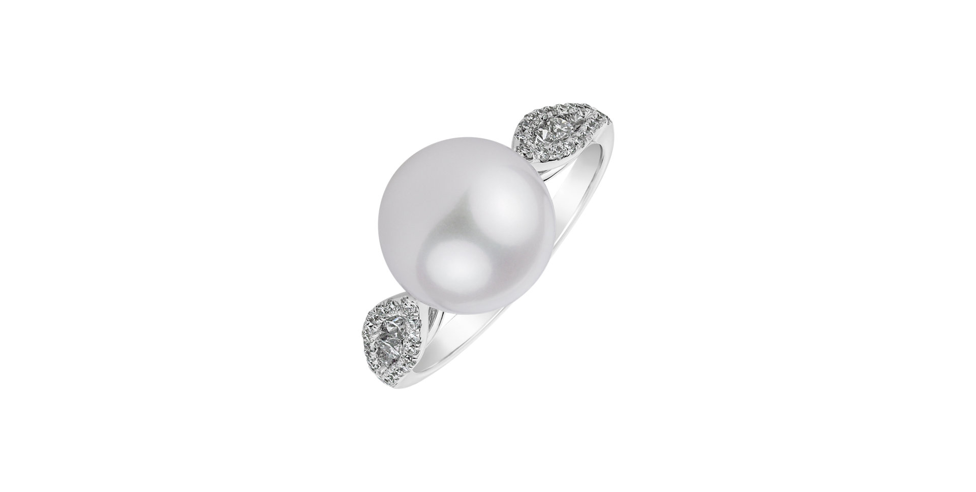 Prsten s perlou a diamanty Fantasy Pearl