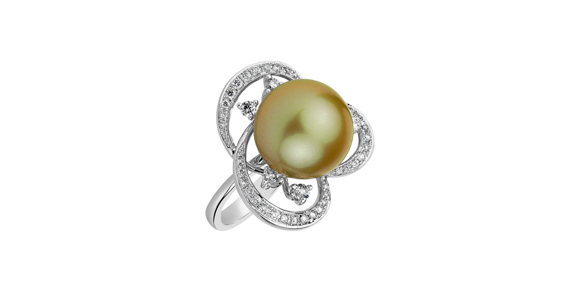 Prsten s perlou a diamanty Pearl Renaissance
