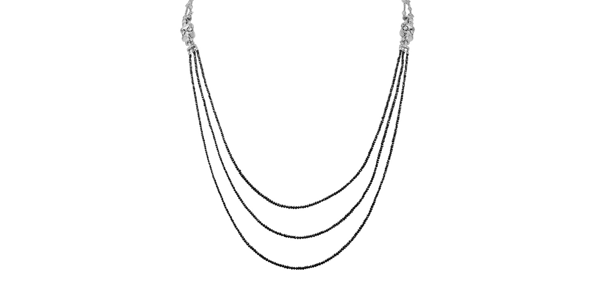 Náhrdelník s černými a bílými diamanty Starshine Sin