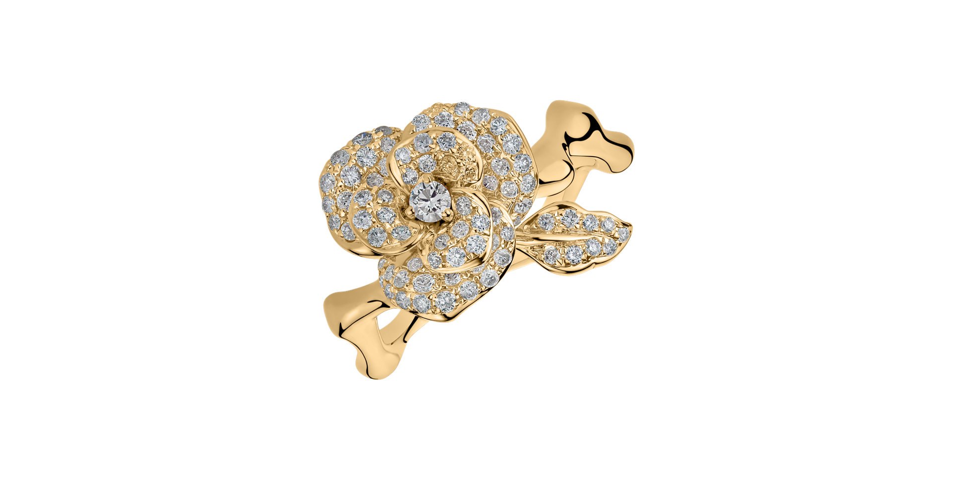 Prsten s diamanty Queen Flora