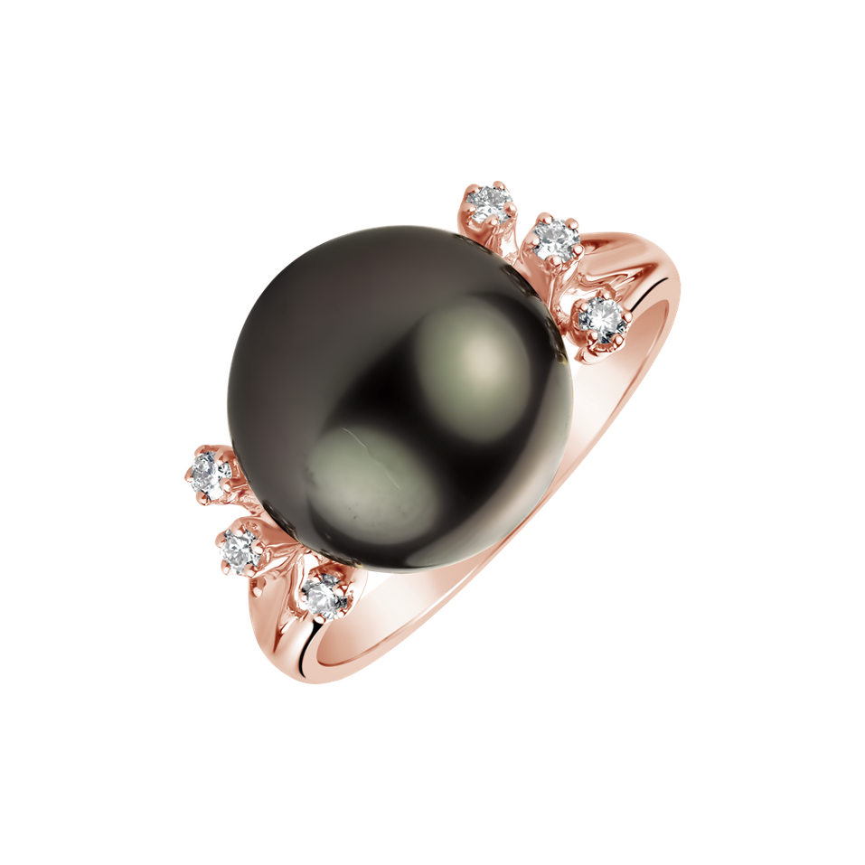 Prsten s perlou a diamanty Ballard