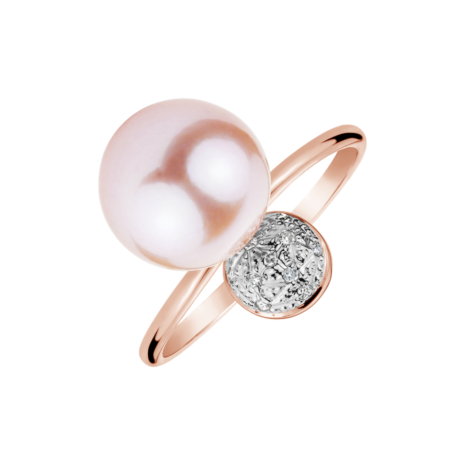 Prsten s perlou a diamanty Duchess Pleasure