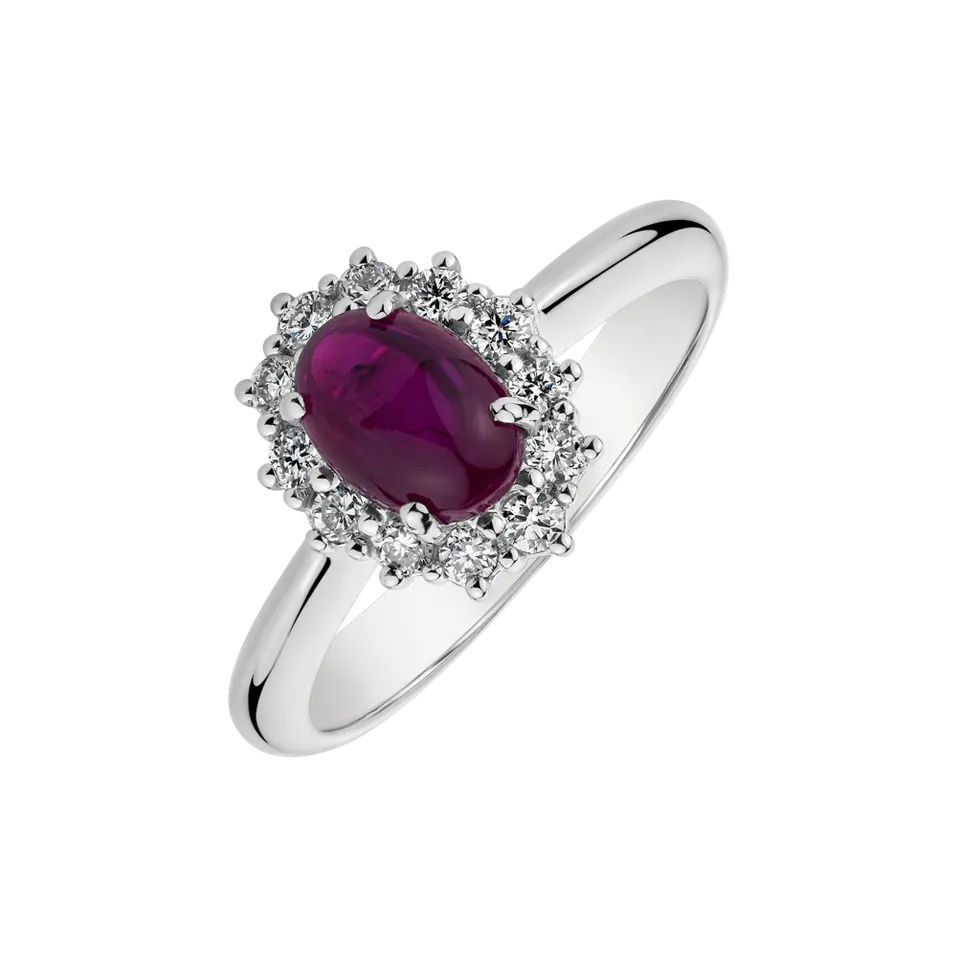 Prsten s rubínem a diamanty Kennerh