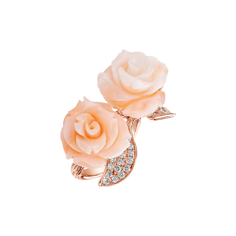 Prsten s korálem diamanty Valerie