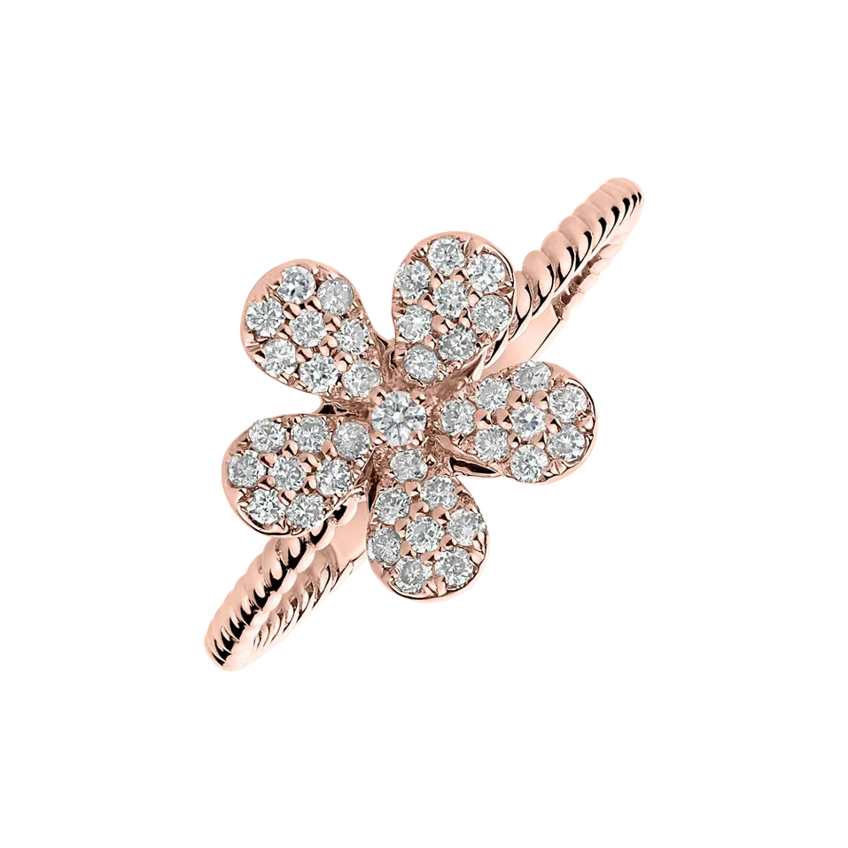 Prsten s diamanty Sun Daisy