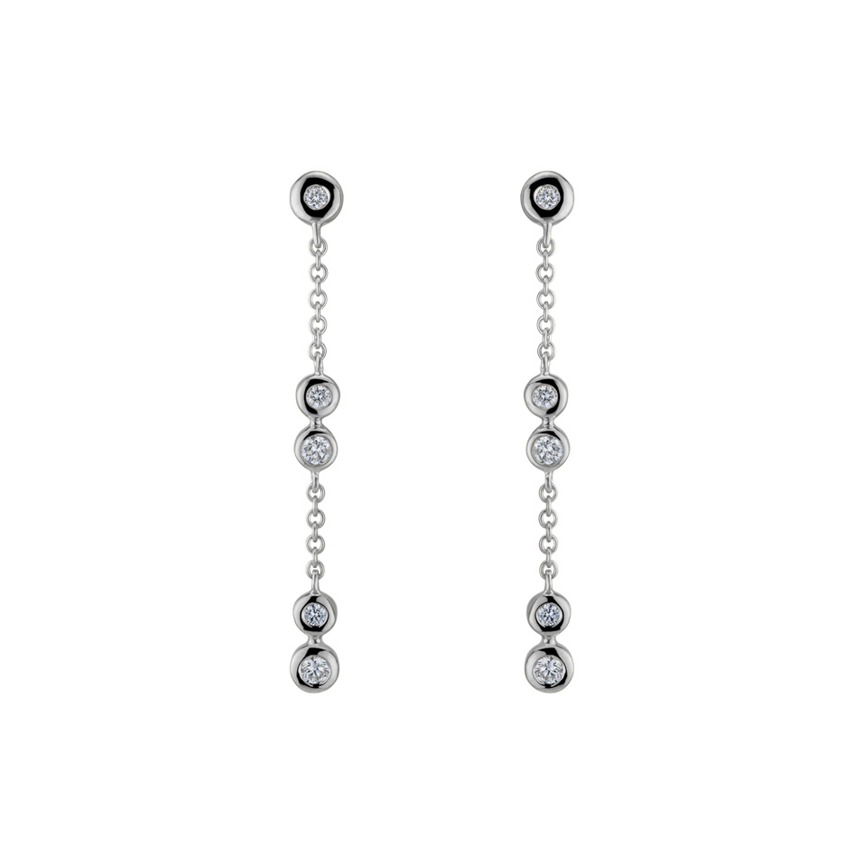 Náušnice s diamanty Charming Waterfall