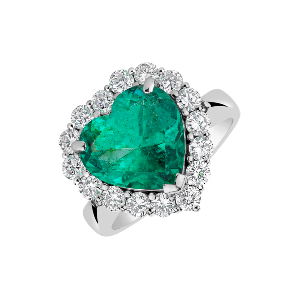 Prsten s smaragdem a diamanty Gem of Love