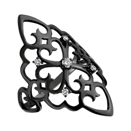 Prsten s diamanty Folk Treasure
