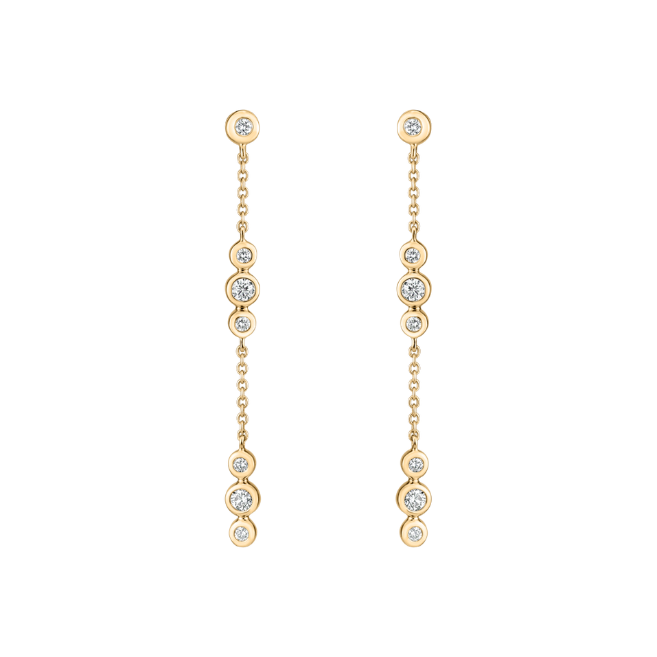 Náušnice s diamanty Miracle Waterfall