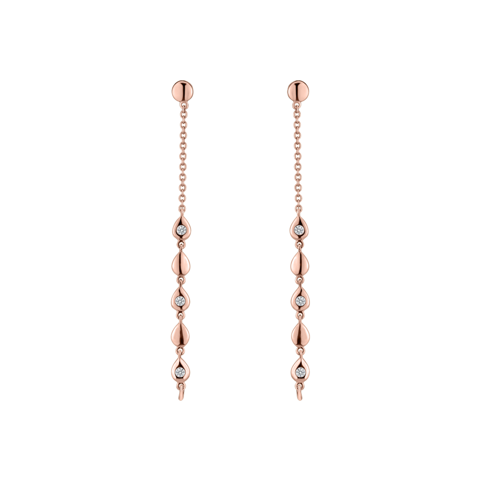 Náušnice s diamanty Shine Waterfall