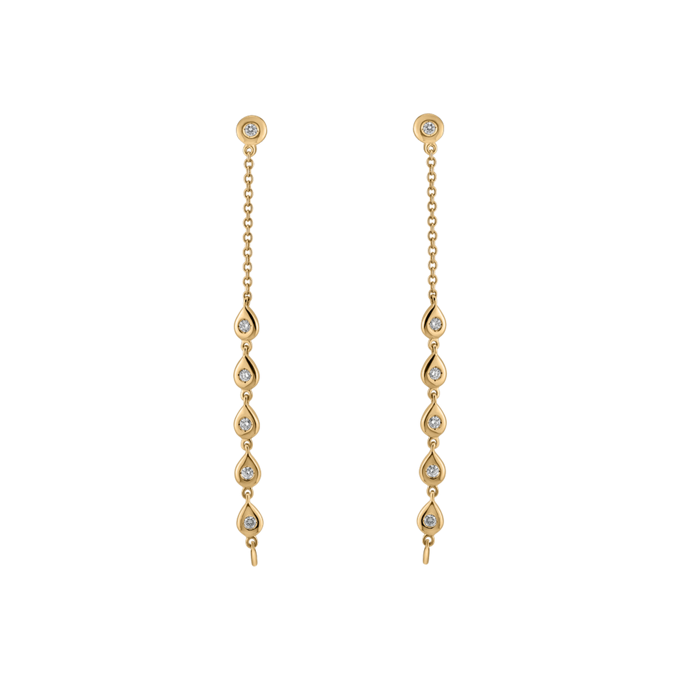 Náušnice s diamanty Shine Waterfall