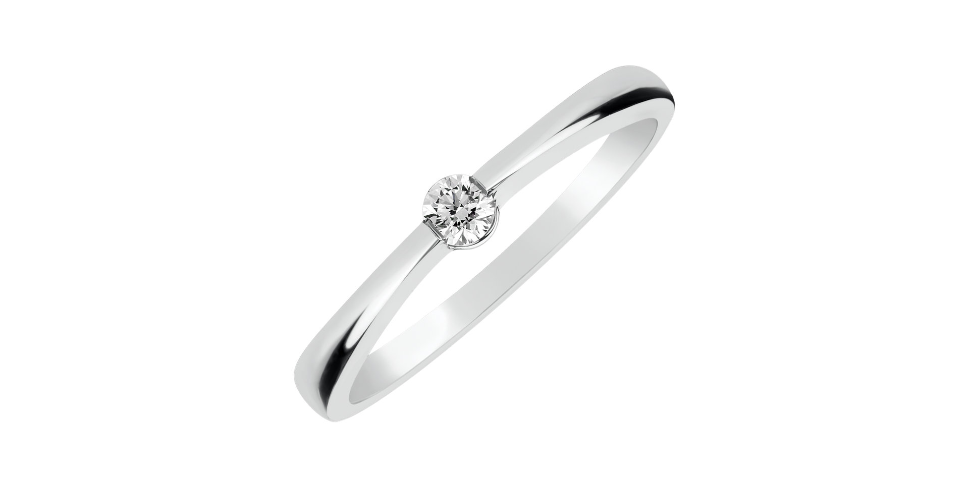 Prsten s diamantem Love Story