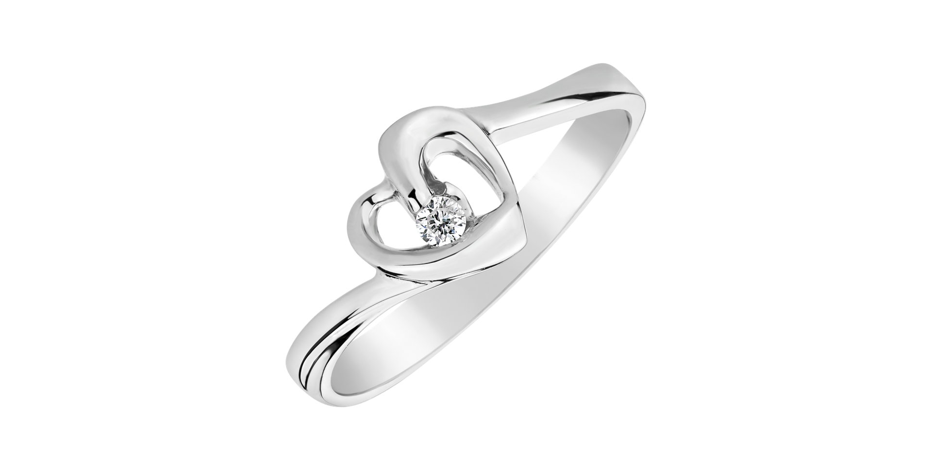 Prsten s diamantem Love Message