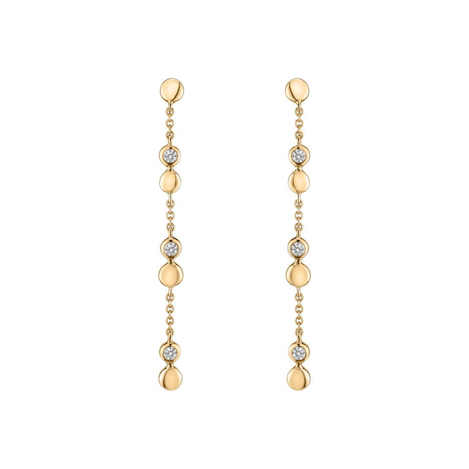 Náušnice s diamanty Charming Waterfall