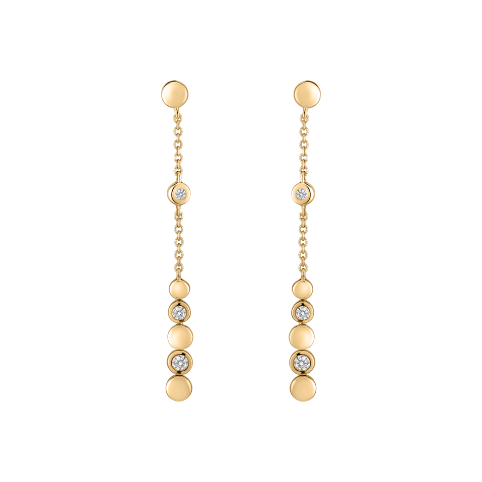 Náušnice s diamanty Moonshine Waterfall