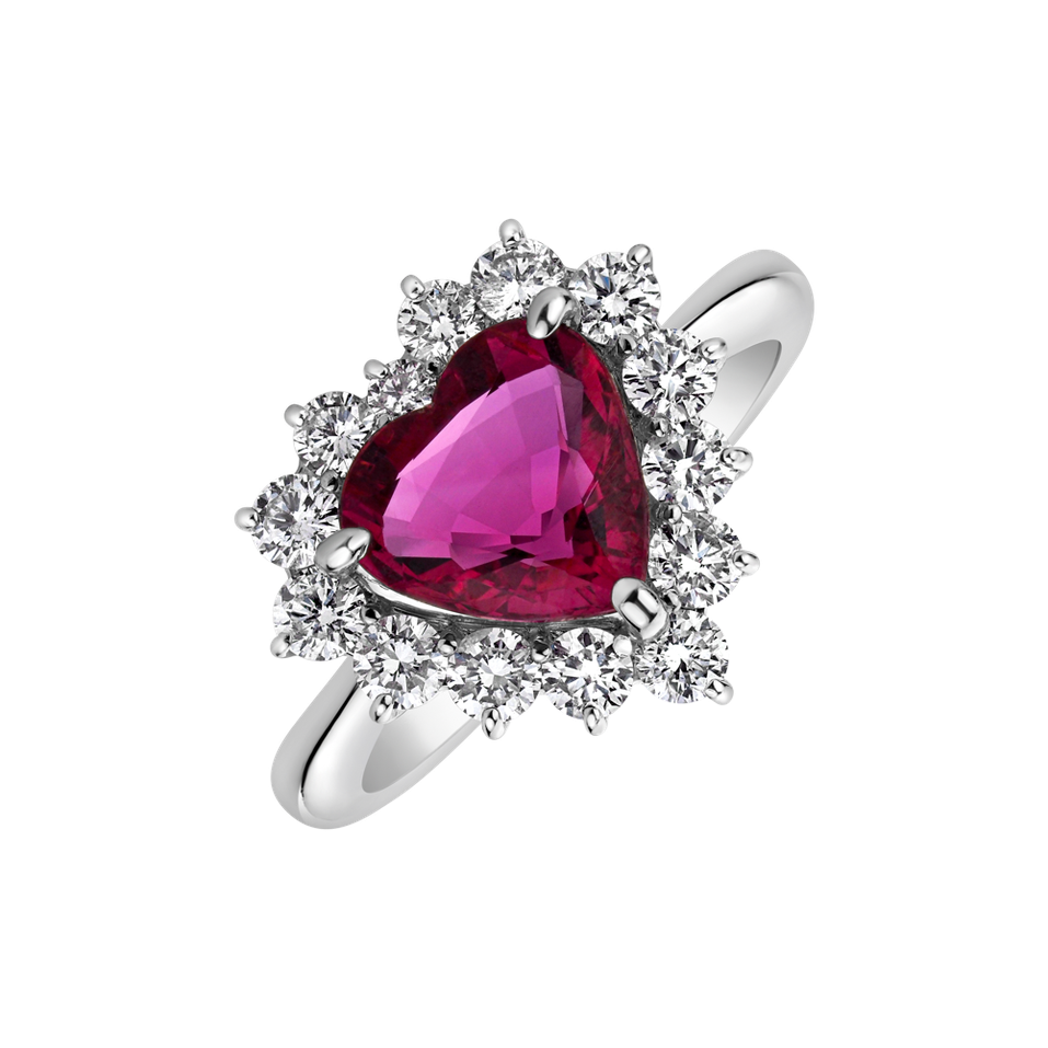 Prsten s rubínem a diamanty Heaven Opera