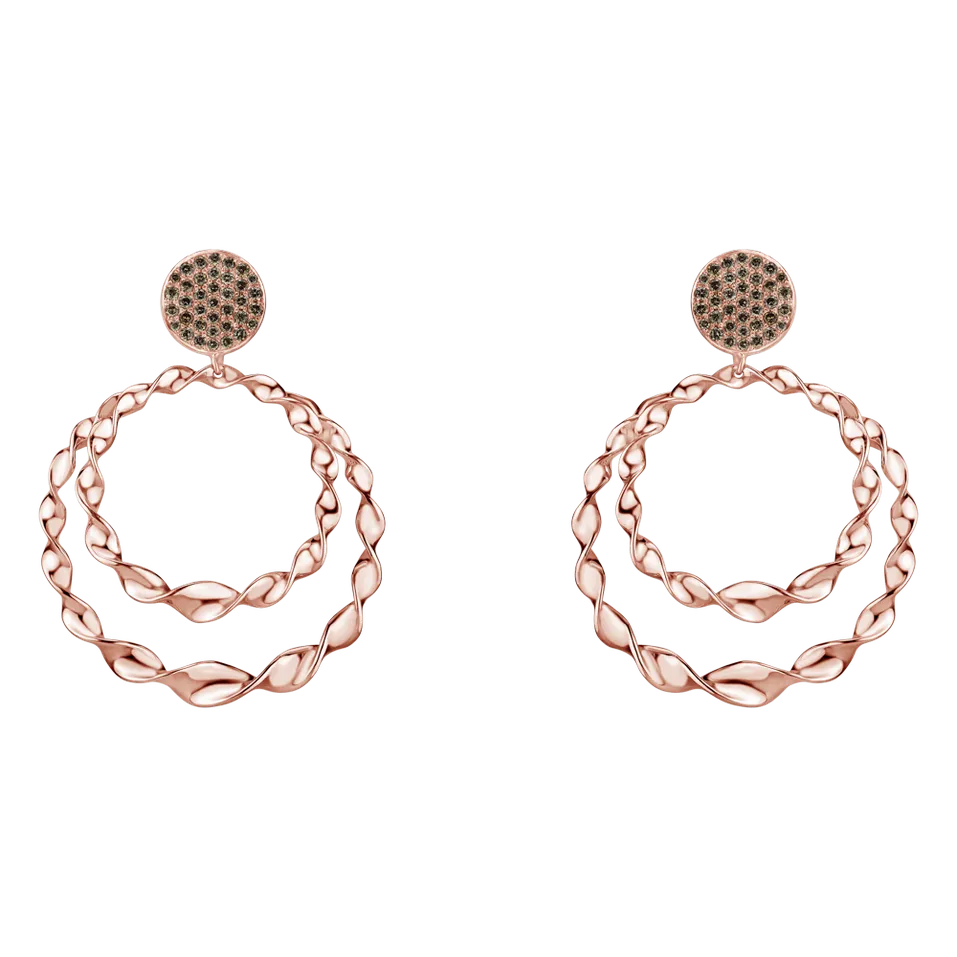 Náušnice s hnědými diamanty Arabic Treasure