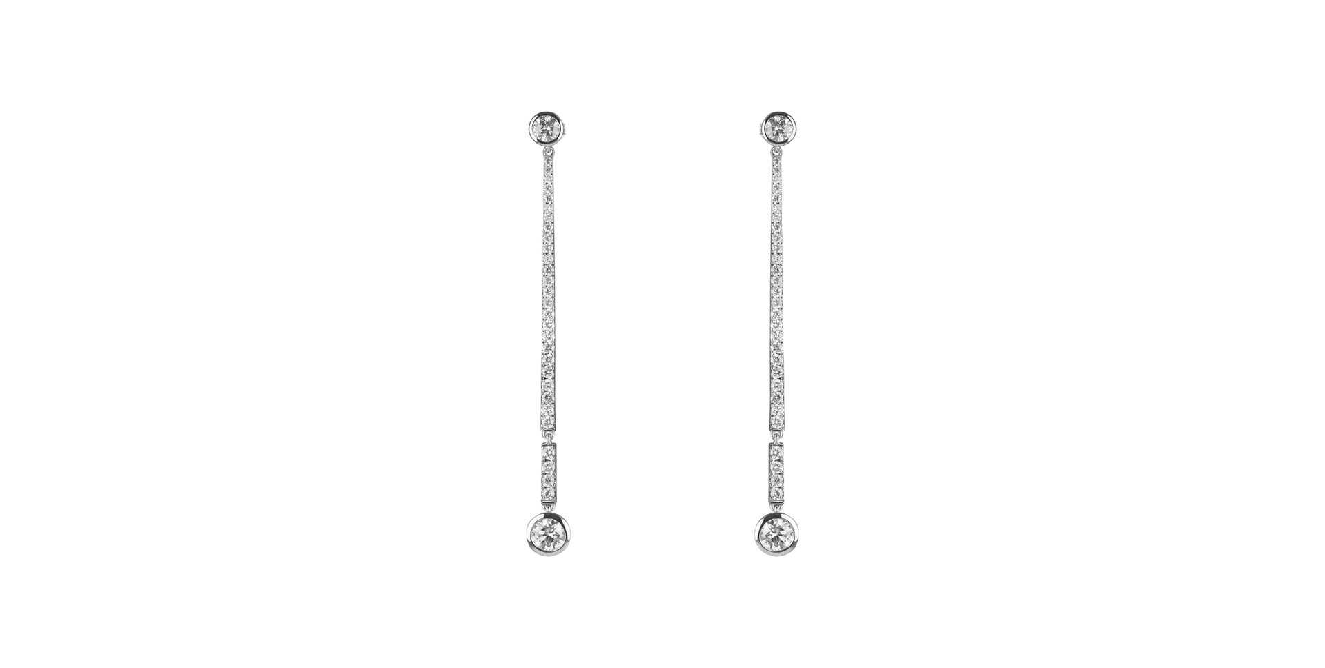 Náušnice s diamanty Glittering Flame