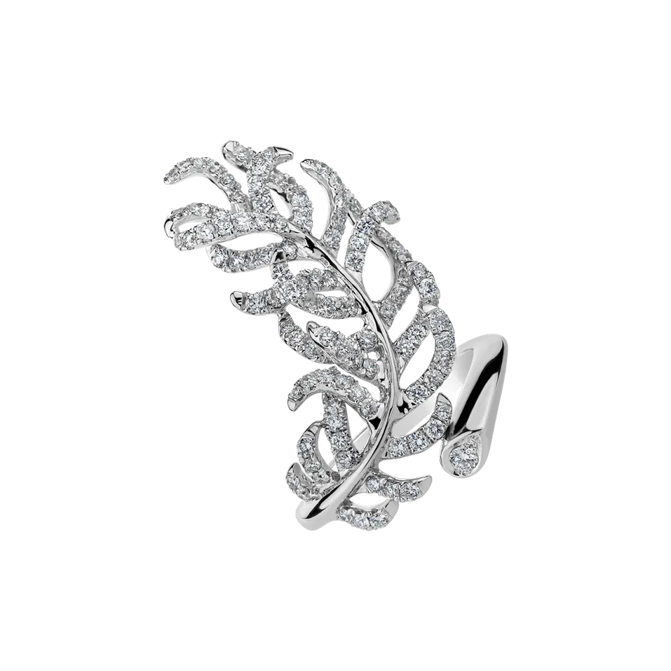 Prsten s diamanty Feather Love