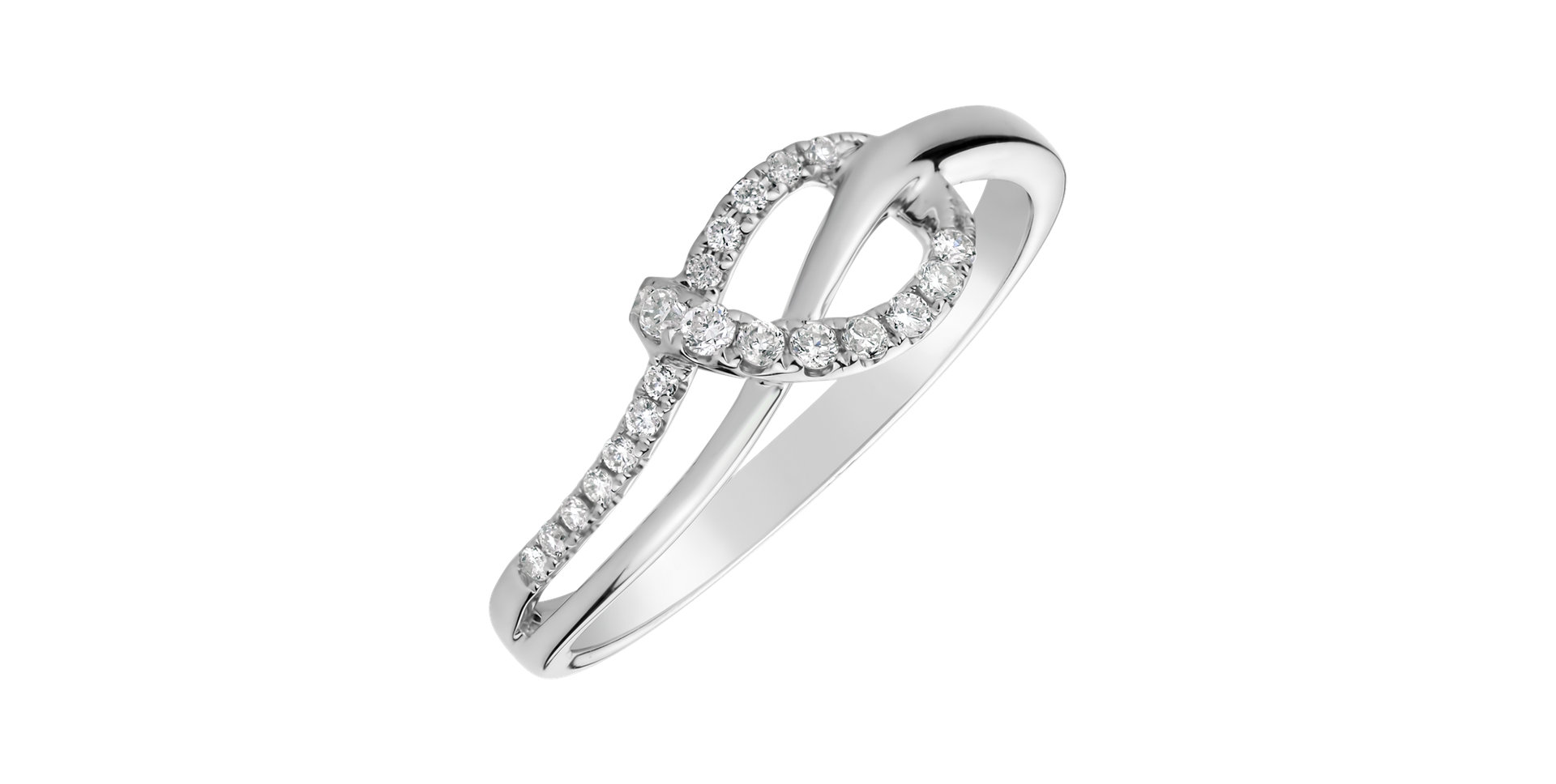 Prsten s diamanty Elegant Knot
